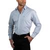 imageNAUTICA Slim Fit 100 Cotton Mens Dress Shirts Long Sleeve Wrinkle Resistant FormalBlue Check