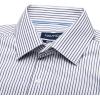 imageNAUTICA Slim Fit 100 Cotton Mens Dress Shirts Long Sleeve Wrinkle Resistant FormalBlue Mini Stripes