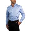 imageNAUTICA Slim Fit 100 Cotton Mens Dress Shirts Long Sleeve Wrinkle Resistant FormalNavy  Blue Dots