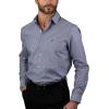 imageNAUTICA Slim Fit 100 Cotton Mens Dress Shirts Long Sleeve Wrinkle Resistant FormalNavy Check Stripe