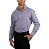 imageNAUTICA Slim Fit 100 Cotton Mens Dress Shirts Long Sleeve Wrinkle Resistant FormalPurple  Blue Check