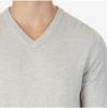 imageNautica Mens Long Sleeve Solid Classic VNeck SweaterGrey Heather S71051