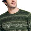 imageNautica Mens Nautica Fair Isle Crewneck SweaterChive