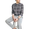 imageNautica Mens Nautica Navtech Plaid Jacquard Crewneck SweaterCarbon