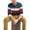 image:imageNautica Mens Nautica Sustainably Crafted Striped Textured Crewneck SweaterNautica Tan