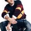 image:imageNautica Mens Nautica Sustainably Crafted Striped Textured Crewneck SweaterShipwreck Burgundy