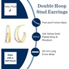 image:imageNautica 30 mm Split Hoop Earrings for Women Rhodium amp 14K Yellow Gold Plated Alloy