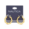 image:imageNautica 30 mm Wavy Hoop Earrings for Women 14K Yellow Gold Plated Alloy