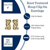 image:imageNautica Black Braided Clip On Earrings for Women 14K Yellow Gold Plated Alloy