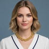 image:imageNautica Braided Snake Chain Necklace for Women 14K Yellow Gold Plated Alloy 18 Inches