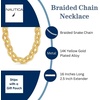image:imageNautica Braided Snake Chain Necklace for Women 14K Yellow Gold Plated Alloy 18 Inches