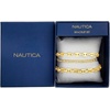 image:imageNautica Fancy Link Rhinestone Bracelet Set for Women 14K Yellow Gold Plated Alloy