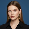 image:imageNautica Link Chain Dangle Earrings for Women 14K Yellow Gold Plated Alloy