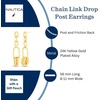image:imageNautica Link Chain Dangle Earrings for Women 14K Yellow Gold Plated Alloy