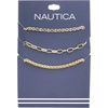 image:imageNautica Mariner Link Wheat Chain Necklace Set for Women 14K Yellow Gold Plated Alloy 14  20 Inches