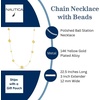 image:imageNautica Station Bead Necklace for Women 14K Yellow Gold Plated Alloy 25 Inches