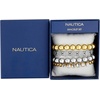 image:imageNautica Stretch Bead Stacking Bracelet Set for Women Rhodium amp 14K Yellow Gold Plated Alloy