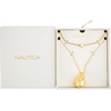 image:imageNautica Two Row Teardrop Necklace Set for Women 14K Yellow Gold Plated Alloy 1622 Inches