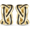 image:imageNautica Black Braided Clip On Earrings for Women 14K Yellow Gold Plated Alloy