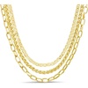 image:imageNautica Mariner Link Wheat Chain Necklace Set for Women 14K Yellow Gold Plated Alloy 14  20 Inches