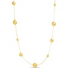 image:imageNautica Station Bead Necklace for Women 14K Yellow Gold Plated Alloy 25 Inches