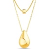 image:imageNautica Two Row Teardrop Necklace Set for Women 14K Yellow Gold Plated Alloy 1622 Inches