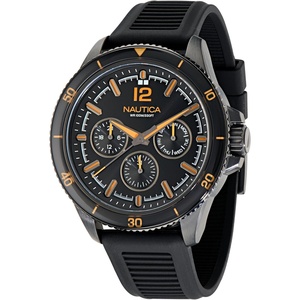 image:imageNautica Mens Black Wheat PU Fiber Strap Watch Model NAPWRS402