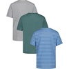 image:imageNautica Boys Short Sleeve Solid Crew Neck TShirt Multipack Soft Comfortable Relaxed FitDella Robbia StripeSagebrushGrey