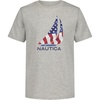 image:imageNautica Boys Short Sleeve JClass Logo Crew Neck TShirt Soft Comfortable Relaxed FitJclass Flag Grey Heather