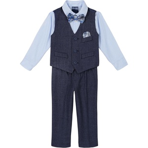 image:imageNautica Baby Boys 4piece Suit Set with Dress Shirt Vest Pants and TieTanzanite