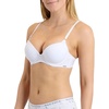 image:imageNautica Womens 3Pack Bras Cotton Blend Light Lift Everyday TShirt Bra SetMd Heather GreyLight MochaWhite