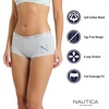 image:imageNautica Womens Cotton Boyshort Underwear Set 5PackMisty SpringLunarEndless DuskMd Heather GreyMulti Logo