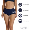 image:imageNautica Womens Cotton Boyshort Underwear Set 5PackNocturnal NavyWhiteBlue SageVolcano AshNt Blue Dot