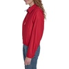 image:imageNautica Womens Long Sleeve Cotton Collared Zip Front JacketScarlet