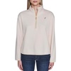 image:imageNautica Womens Mockneck Zip Up Fleece JacketNew White Swan