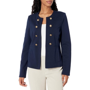 image:imageNautica Womens Open Front Knit Captains Jacket JacketBlue
