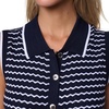 image:imageNautica Womens Crew Neck Solid Short Sleeve SweaterNew Night SkyBright White