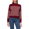 image:imageNautica Womens Long Sleeve Pullover Mockneck SweaterDeep RougeWhite Swan