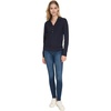 image:imageNautica Womens VNeck Cable Polo Long SleeveNight Sky