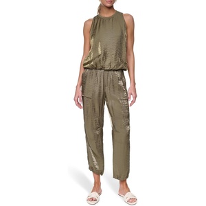 image:imageNautica Womens Short Sleeve Linen Blend Button Up Collared Camp ShirtBurnt Olive