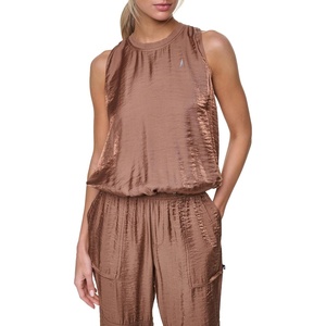 image:imageNautica Womens Short Sleeve Linen Blend Button Up Collared Camp ShirtNew Barley