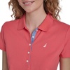 image:imageNautica Womens 5Button Short Sleeve Breathable 100 Cotton Polo ShirtCoralie