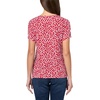 image:imageNautica Womens Solid VNeck Short Sleeve TShirtHaute Red Multi