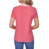 image:imageNautica Womens Solid VNeck Short Sleeve TShirtMineral Red