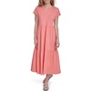 image:imageNautica Womens Short Sleeve Midi Tiered Solid DressBloom