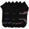 image:imageNautica Womens Quarter Socks  6 Pack Cushioned Athletic Performance Breathable Mesh Womens Ankle Socks Sizes 410Black Logo
