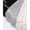 image:imageNautica Womens Quarter Socks  6 Pack Cushioned Athletic Performance Breathable Mesh Womens Ankle Socks Sizes 410Light Pink Black