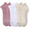 image:imageNautica Womens Quarter Socks  6 Pack Cushioned Athletic Performance Breathable Mesh Womens Ankle Socks Sizes 410Pink Oatmeal