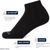 image:imageNautica Womens Quarter Socks  6 Pack Cushioned Moisture Wicking Athletic Quarter Socks for WomenWhiteGreyBlue