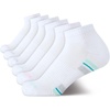 image:imageNautica Womens Quarter Socks  6 Pack Cushioned Moisture Wicking Athletic Quarter Socks for WomenWhiteBlue